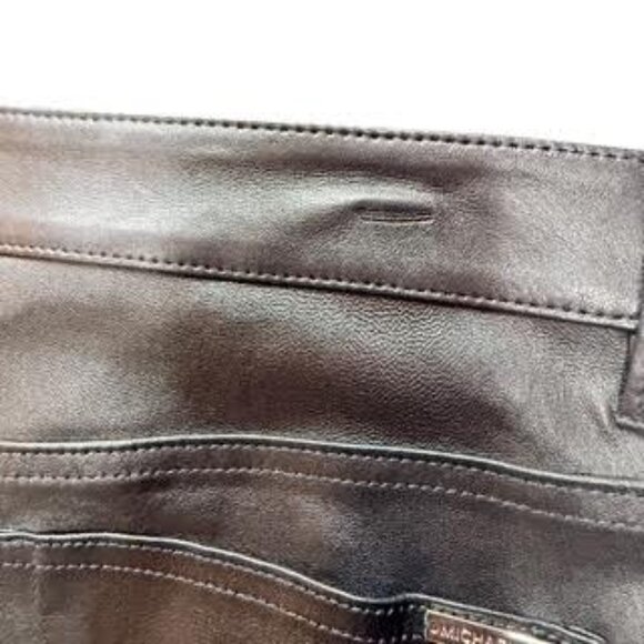 Michael Kors Collection Black Leather Pants Size 12 - Picture 14 of 14
